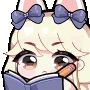 waifuBlondeGirlTakingNotes emote