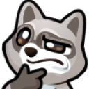 RaccoonThink128x128 Emote