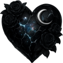 HeartGothBlack emote