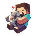 minecraft_steve_with_wolf Emote