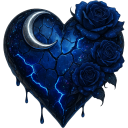 HeartGothBlue emote