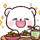 whitebear_eating98 emote
