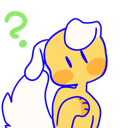 confuseddoggywhite Emote