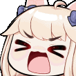 waifuBlondeGirlBarking emote