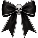 Skullblackwhitebow Emote