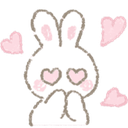 BunnyHeartEyes Emote