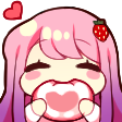 waifuStrawberryNom emote