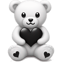 blackwhiteteddybear emote