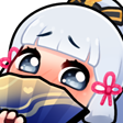 waifuayakahidingblushingface emote