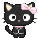 BlackCatStickerFindShareonGIPHY emote