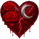 HeartGothRed emote