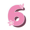 pinksixheartflower6 Emote
