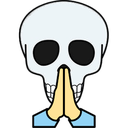 CartoonSkullPray emote