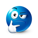 BlueThinking Emote