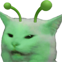 green_alien_cat Emote
