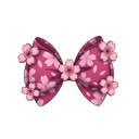 pinkcherryblossomhairbow emote
