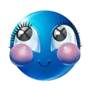 Blue_blushing Emote