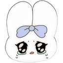 WhiteBunnyCrying emote