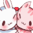 CoupleCatBunLove emote
