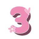pinkthreeheartflower3 emote